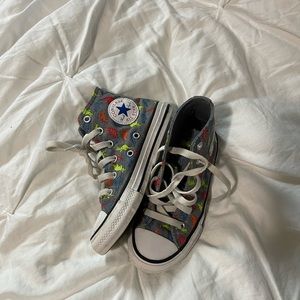 Boys size 12 dinosaur converse high tops